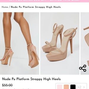 Brand New Nude Platform Heels